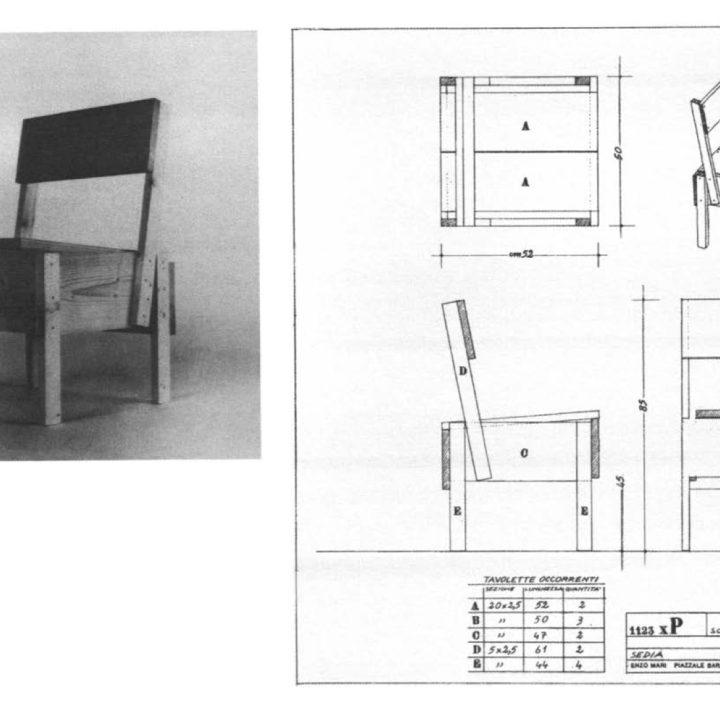 Les plans de la chaise