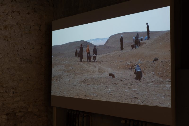 Projection lors de l'exposition "Sortie de terre".