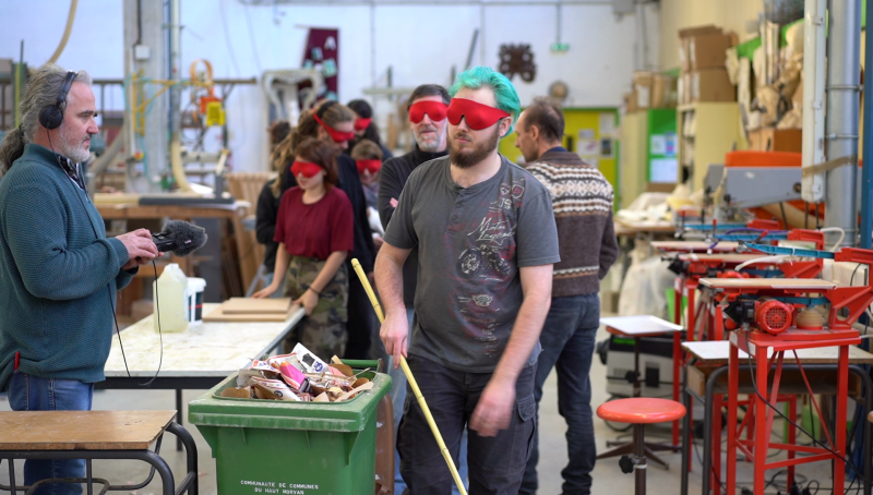 Ateliers "Blind trip" avec les &eacute;l&egrave;ves.